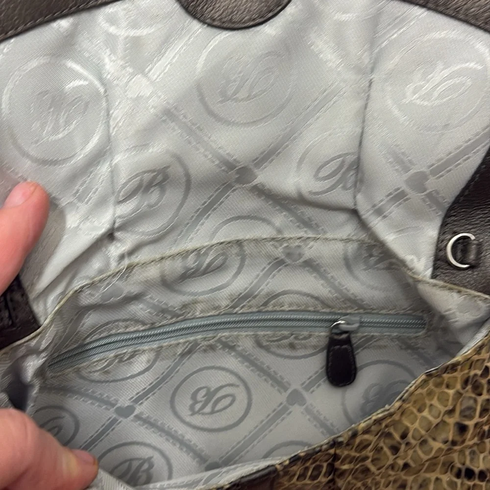 Brighton‎ Embossed Leather Wristlet Evening Bag